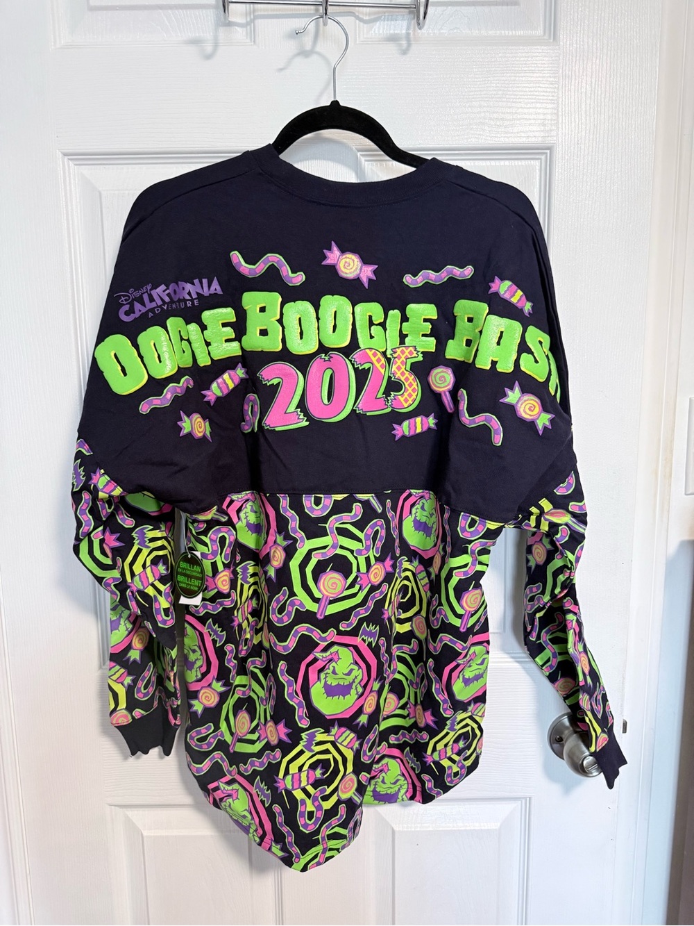 Oogie Boogie Bash 2025 Graphic Long Sleeve Shirt - Neon Green & Hot Pink